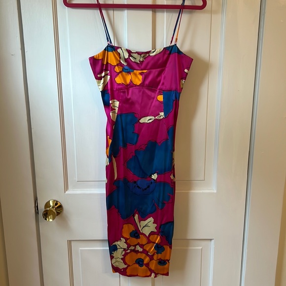 Silk Floral Dress - Picture 1 of 3